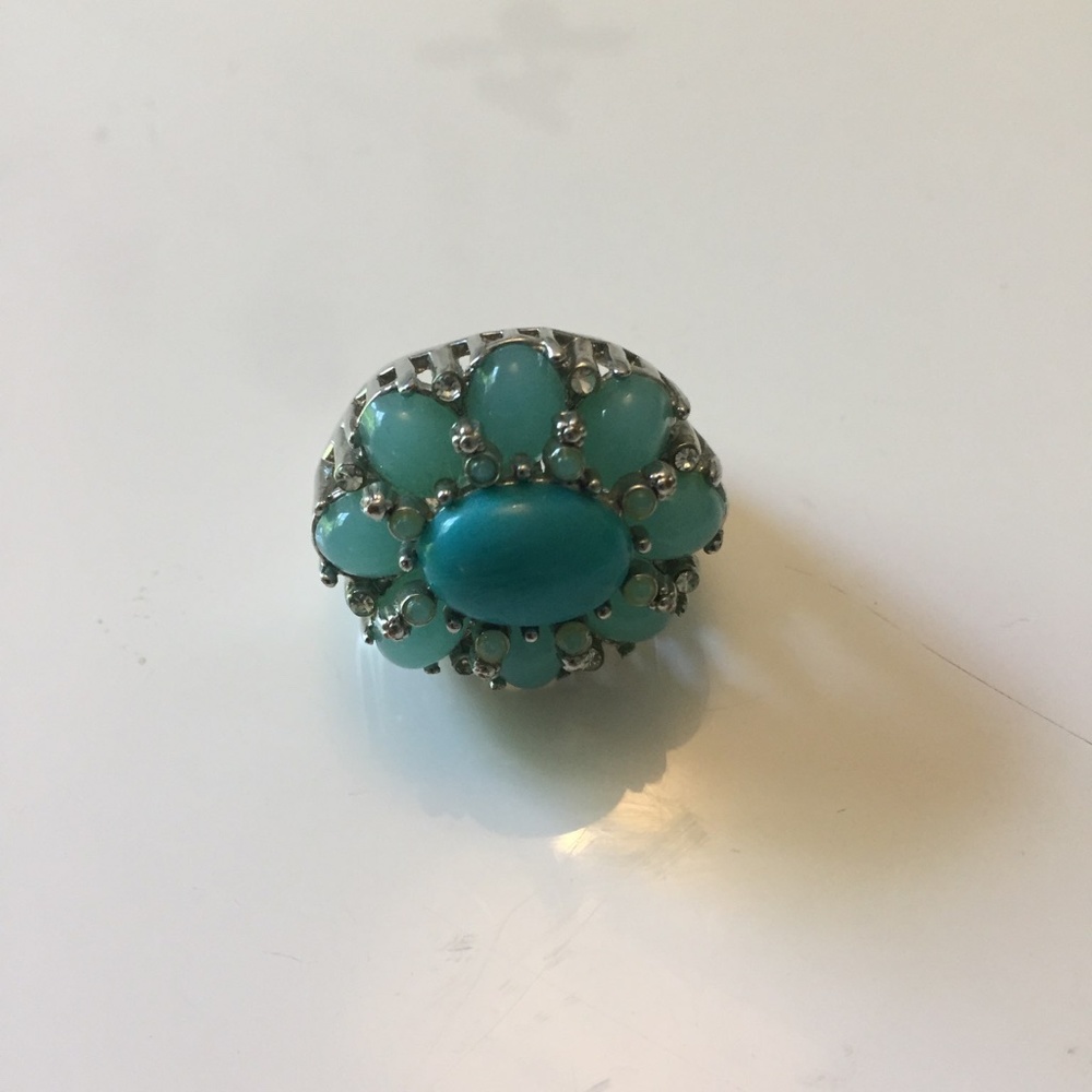 Blue Stone Art Deco Vintage Ring
